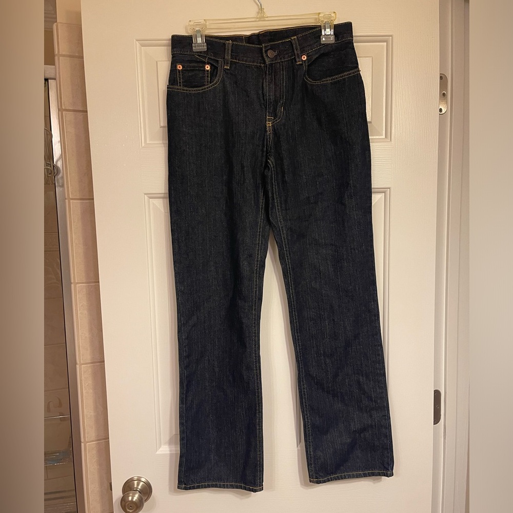 Teenage Jeans Relaxed Straight Dark Wash Blue Size 16 new
